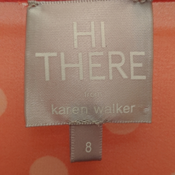 HI THERE Orange Blouse By karen walker Sz8 - Picture 3 of 7
